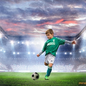 Soccer Stadium Digital Background, Kids Sports Portrait Backdrop, Stadium, Digital Backdrop, Photography Backgrounds, Sports Background