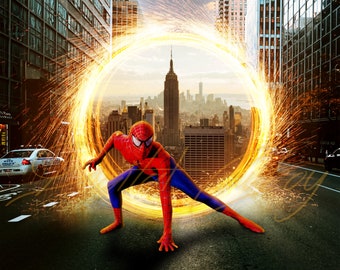 Superhero, Multiverse Portal Digital Background, Digital Backdrop, Composite Photoshop Background, Superhero Theme