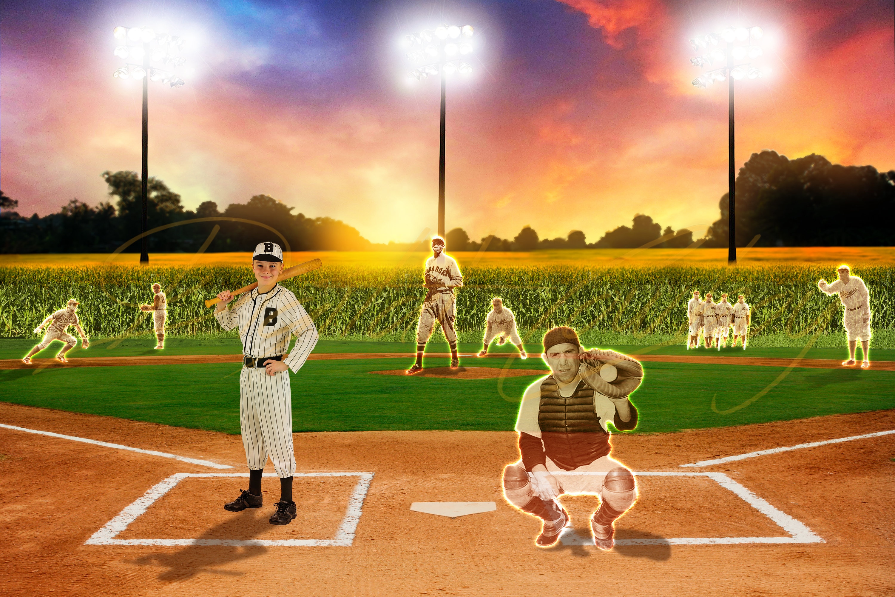 Field of Dreams Digital Background Baseball Photography 