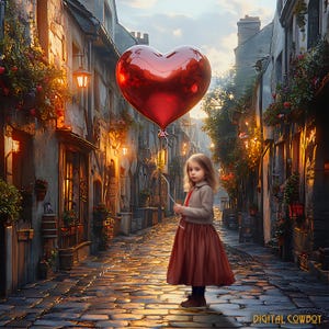 Valentine Heart Digital Backdrop: Photography Studio Background (Digital Download)