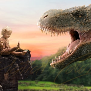 Tyrannosaurus-Rex-Dinosaur Digital Background, T-Rex Digital Background, Dinosaur Digital Background, Dinosaur Background for Photographers