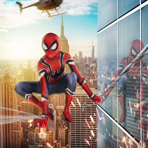 Spider Superhero Digital Background, Superhero Digital Backdrop, Spider Digital Backdrop, New York City, Action, Composite Photography