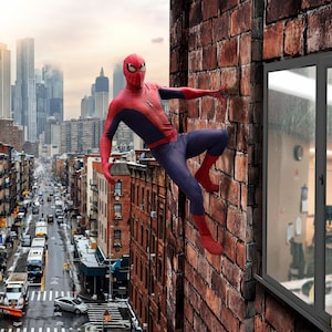 Spider-Man Digital Backdrop, Superhero Digital Background, Spider, Superhero Theme, New York, Cosplay, City Digital Backdrop for Photography