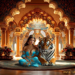 Cenário Digital do Palácio da Princesa Árabe: Tema Jasmine (Download Digital)