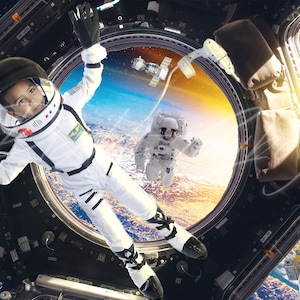 Astronaut Outer Space Backdrop: Photoshop Composite (Digital Download)