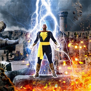 Superhero Thunder Warrior Backdrop - Cosplay Digital Backdrop for Composite Photoshop - Superhero theme