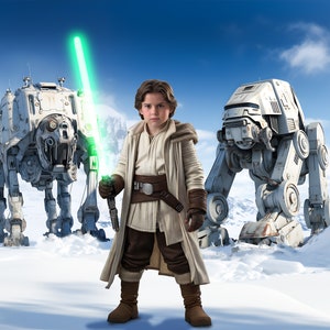 Space Wars, Digital Background, Ice Planet, Sci-fi Digital Backdrop, Composite Photoshop for Photography, Jedi, Star Theme