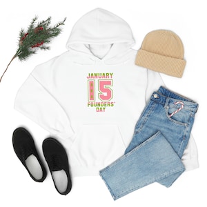 JANUARY 15 Founders&#39; Day Unisex Heavy Blend Hooded Sweatshirt Hoodie | AKA Inspired | Hbcu