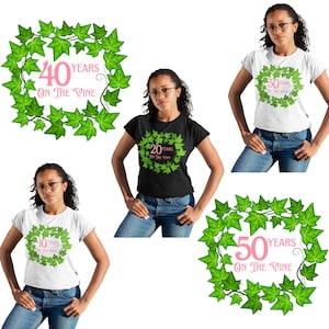Celebrating 10/ 20 / 30 Years On the Vine Fitted Short Sleeved T-Shirt | Aka Inspired