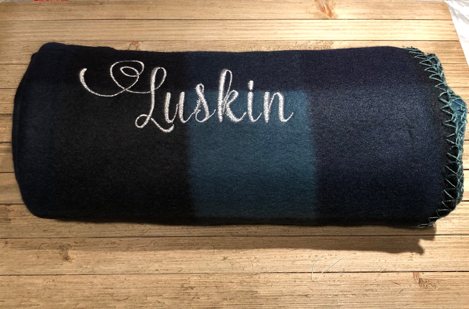 Personalized Fleece Throw Blanket Cozy blanket Navy Blue Etsy