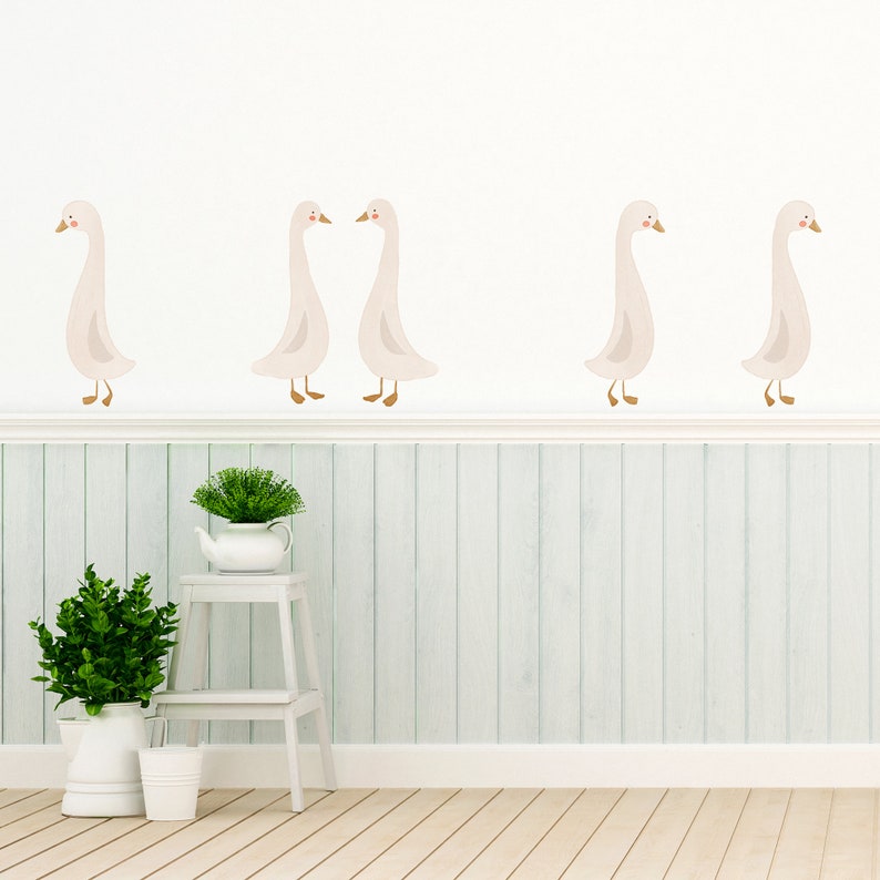 Cute Geese Wall Decals Duck Decals Neutral Nursery Baby - Etsy