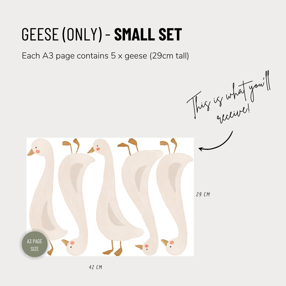 Cute Geese Wall Decals Duck Decals Neutral Nursery Baby - Etsy
