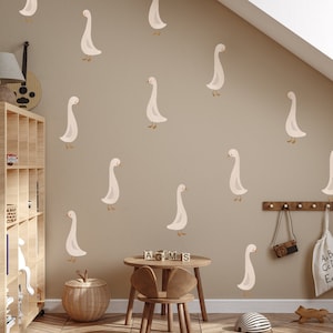 Cute Geese Wall Decals, Duck decals, neutral nursery, baby animals, Goose wall stickers