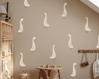 Cute Geese Wall Decals, Duck decals, neutral nursery, baby animals, Goose wall stickers