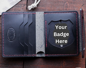 Trifold Hidden Badge Wallet | Custom Police Badge Wallet |