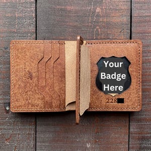 The 6-Pocket Centrefold | Custom Police Badge Wallet