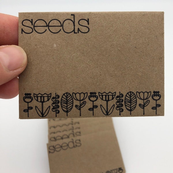 Blank Seed & Flower Envelopes, Flat Glassine Bags, Seed Packets, Seed Storage, Seed Collection, Recycled Paper, Nature Lover Gift,