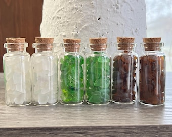 Lake Erie Beach Glass Jar: Mini Beach Decor Gift