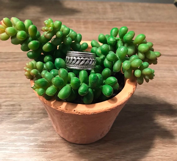 Sterling Silver Scroll Design Open Back - Size 9 - image 1