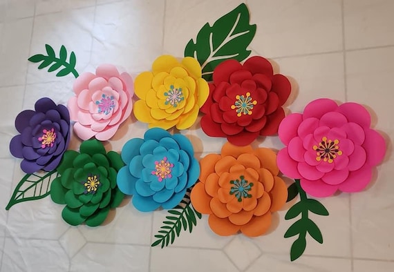Large Paper Flowers Sets, Wall Decor,