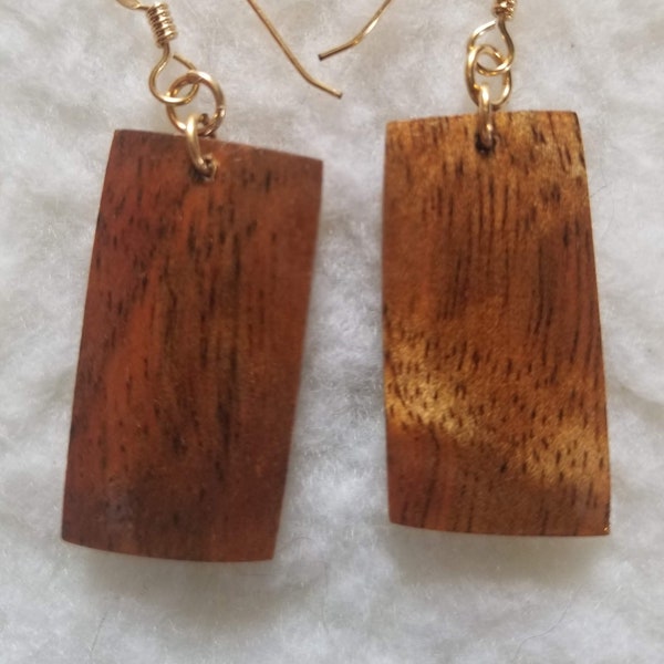 Koa Wood Earrings Etsy