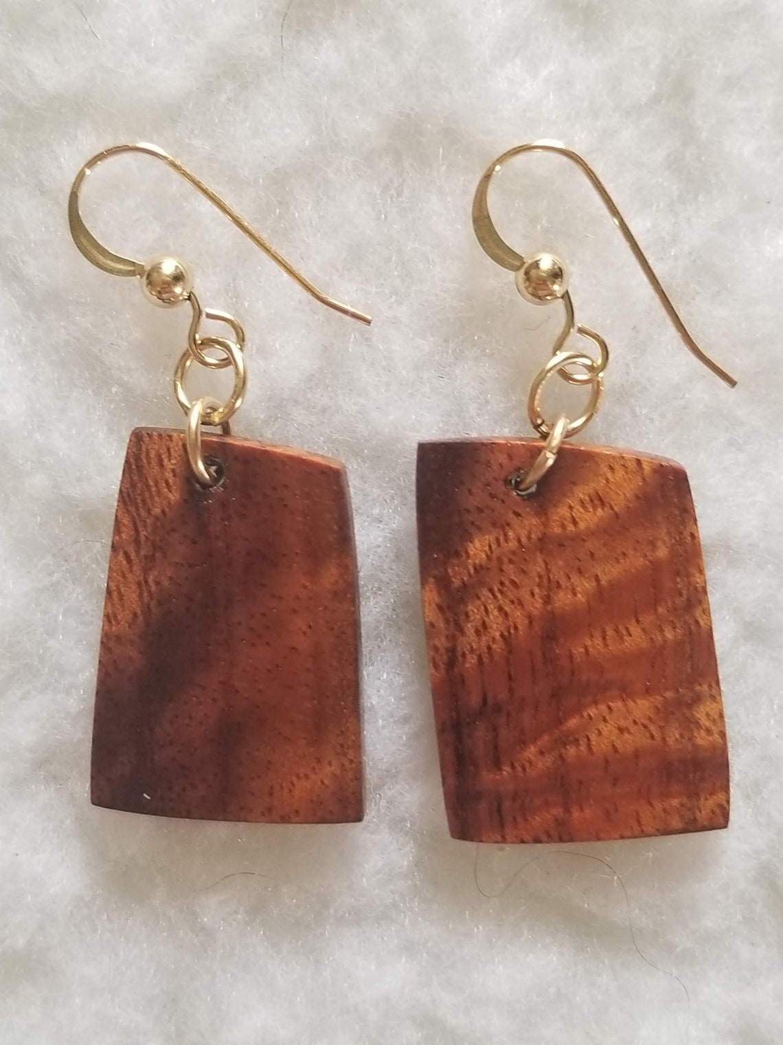 Handmade Koa Wood Earrings Etsy