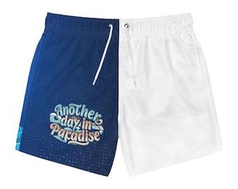 Another Day in Paradise wave swim trunks | ocean graphic beach shorts