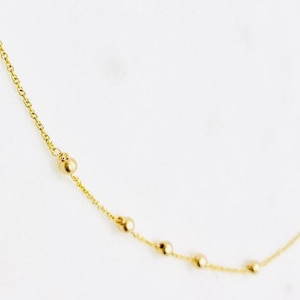 Gold Beaded Layering Necklace