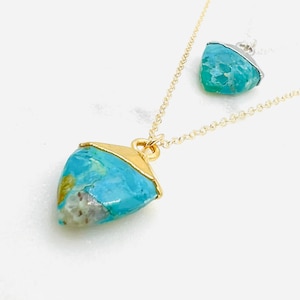 Turquoise Small Shield Necklace