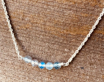 Silver Labradorite Necklace