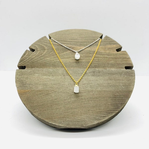 Raw Moonstone Necklace - Sale