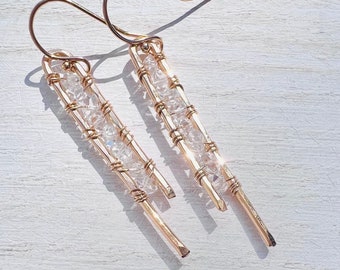 Herkimer Diamond Dangle Earrings