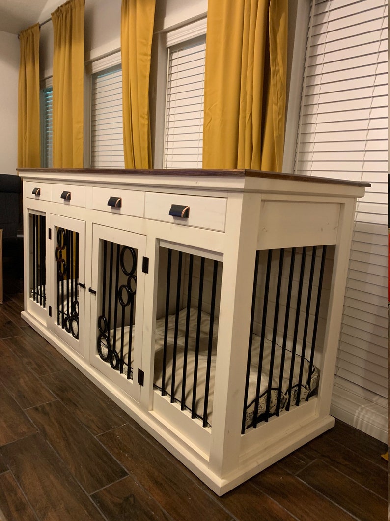 Unique Custom dog Kennels X Large Double Door With Drawers Etsy