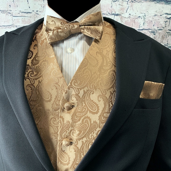 Mens Rose Gold Vest and Tie Etsy UK