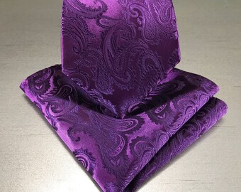 Black Jacquard Silk USA Mens Classic Necktie With Pocket Square And Cufflinks Set Irvint & Co Purple Black Jacquard Silk USA Mens Classic Necktie With Pocket Square And Cufflinks Set Irvint & Co Purple