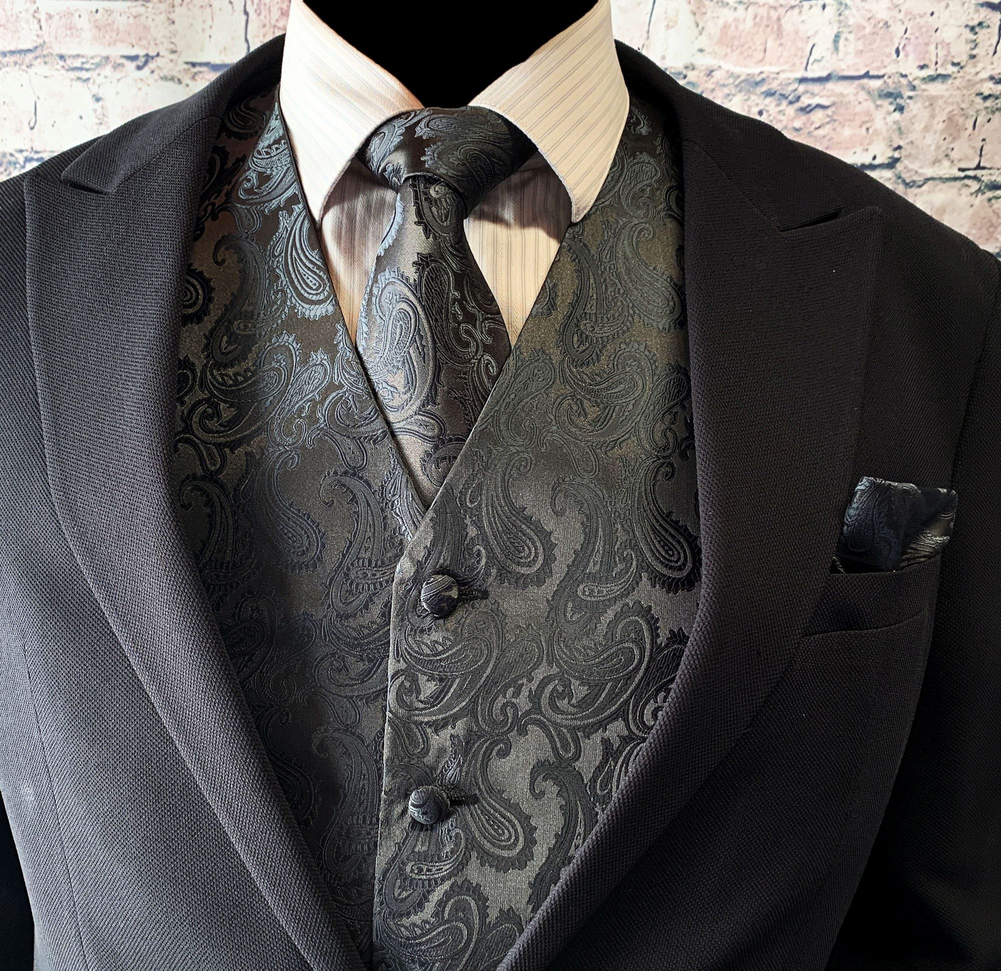 Charcoal grey shop suit vest