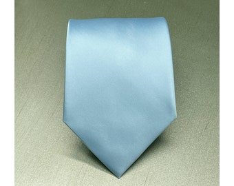 HIMMELBLAU, klassische Krawatte zum Selbstbinden, nur 8,9 cm breit