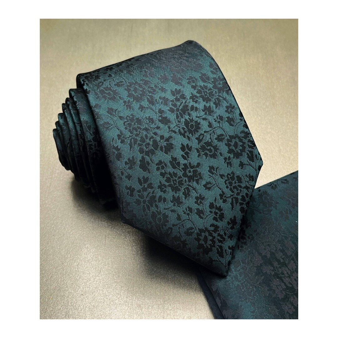 6 Cm Emerald Green Satin Skinny Tie | In Stock - Foto 8