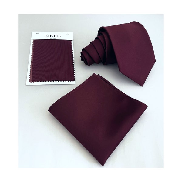burgundy woven tie