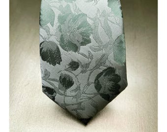 Floral SAGE Sea Moss Sea Glass Green B - 2,75 "Breite Slim Selbstbindung Krawatte NUR Brauthochzeit Formelles Groomsman Abschlussballgeschenk