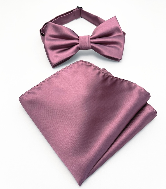 Set papillon e fazzoletto da taschino in raso opaco Set papillon e fazzoletto da taschino in raso opaco