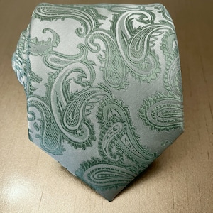 Mens Sage Green Paisley Panel 2-Piece Short Sleeve Set main image 0