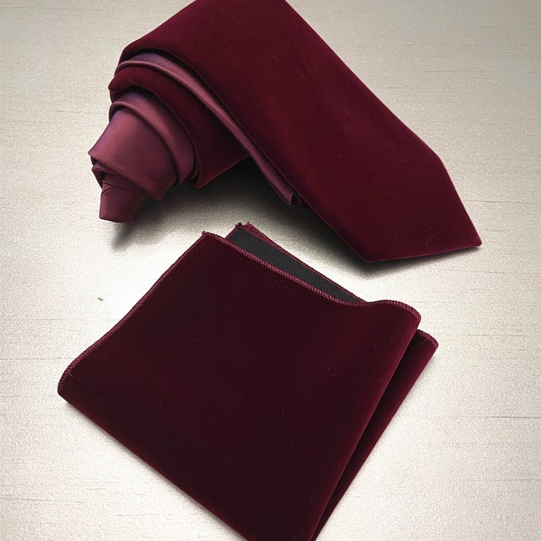 burgundy woven tie