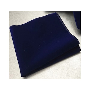 Velvet Pocket Square 10 inch Dark Navy