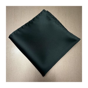 Dark Forest Green Pocket Square Microfiber 10&quot; - handkerchief hanky hankie Juniper
