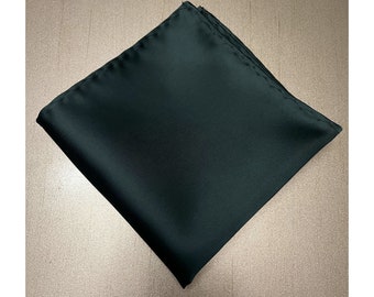 Dark Forest Green Pocket Square Microfiber 10" - handkerchief hanky hankie Juniper