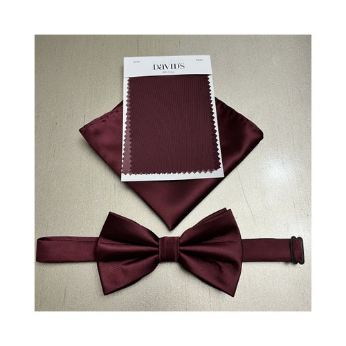 mens burgundy bow tie