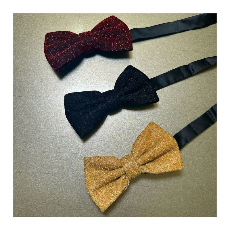 burgundy glitter bow tie