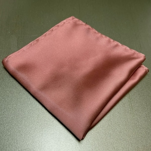 Desert Coral Solid Plain Pocket Square Handkerchief Hankie 2022