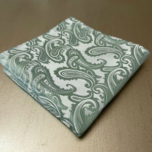 Mens Sage Green Paisley Panel 2-Piece Short Sleeve Set main image 1